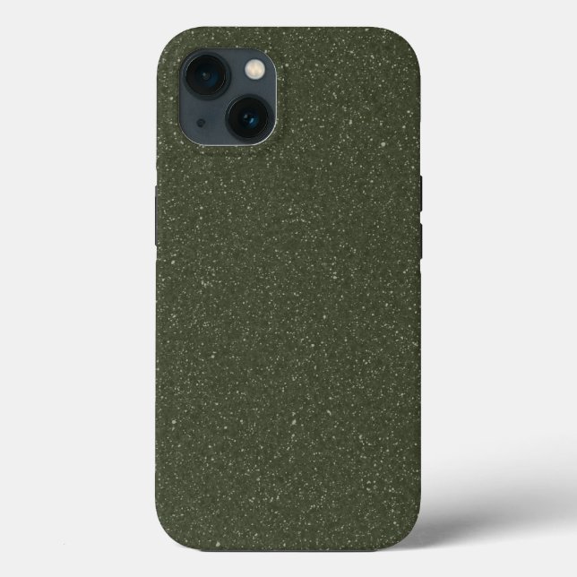 Caso de Textura Verde de Moss Personalizada iPhone (Verso)