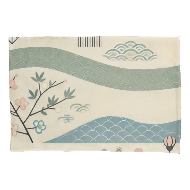 Caso de Travesseiro de Arte na Ásia Simplificada (Frente)