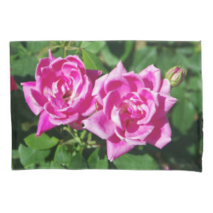 Caso de travesseiro de Duas Rosas Rosa