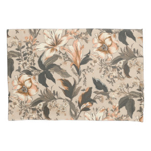 Caso de Travesseiro de Padrão Floral da Vintage