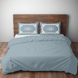 Caso de Travesseiro Padrão do Monograma da Chave G