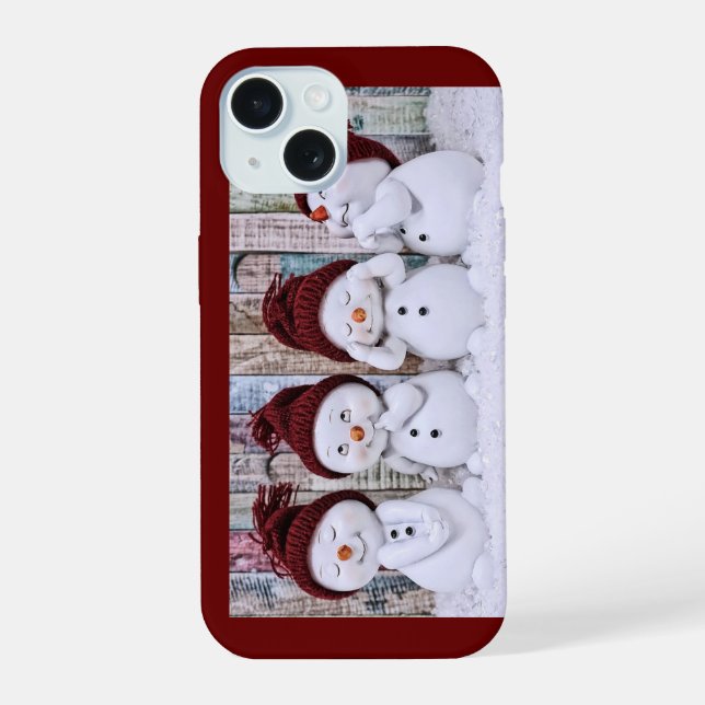 Caso do Apple iPhone 15 da Snowmen (Verso)