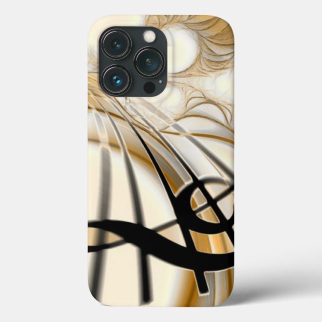 Caso do Elegant Musical Note iPhone 13 Pro (Verso)