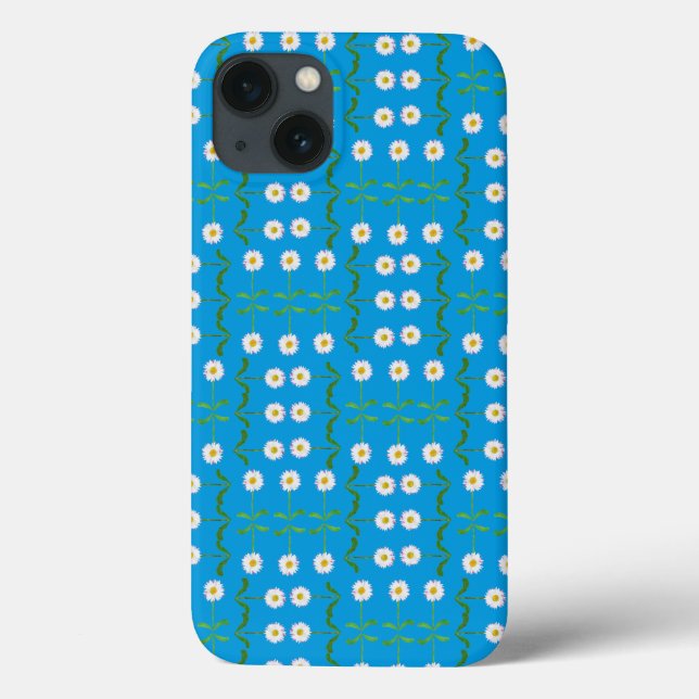 Caso do iPad Air: White Daisies on Teal (Verso)