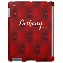 Caso do iPad Personalizado Vermelho Elegante
