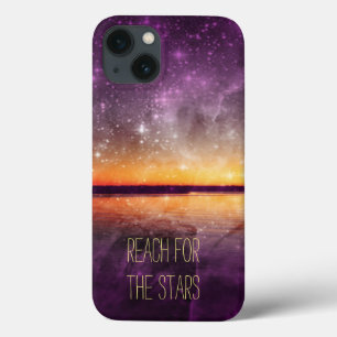 Caso do iPad violeta das estrelas e do lago sunset