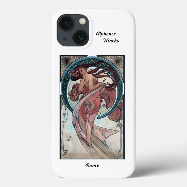 Caso do iPhone 13 Alphonse Mucha Art Nouveau (Verso)