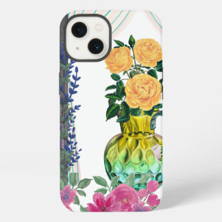 Caso do iPhone 13 Monograma Personalizado, Caso Fl
