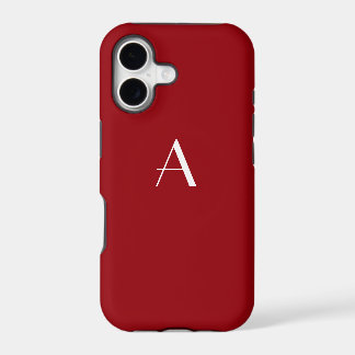 Caso do iPhone 5 do Monograma Vermelho Sangria