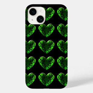 Caso do iPhone 6 do coração do verde do dia de S