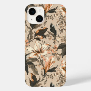 Caso do Padrão Floral do Vintage iPhone 14