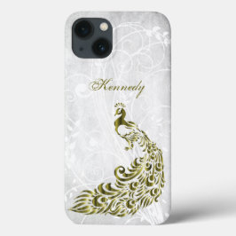 Caso Dourado Peacock Personalizado iPhone X