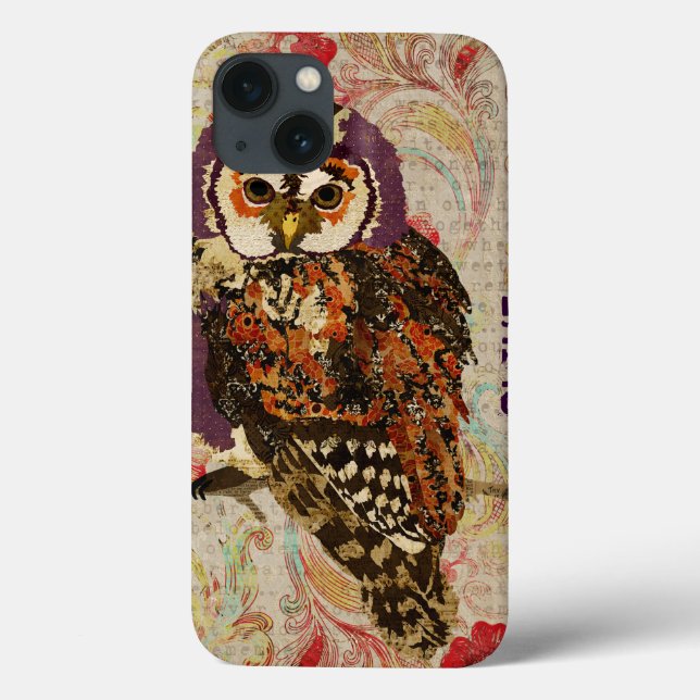 Caso Floral iPad Ameyst & Amber Owl (Verso)