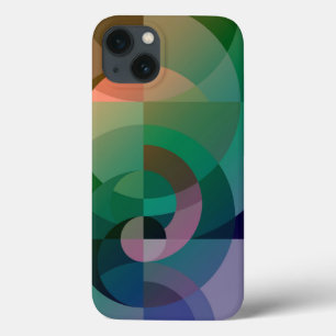Caso geométrico do iPhone 7 do abstrato do por do