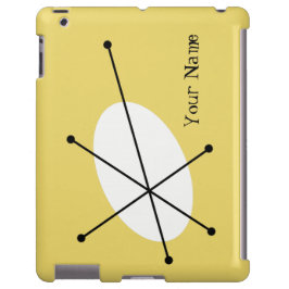 Caso iPad Amarelo Dazzle 'Seu Nome'