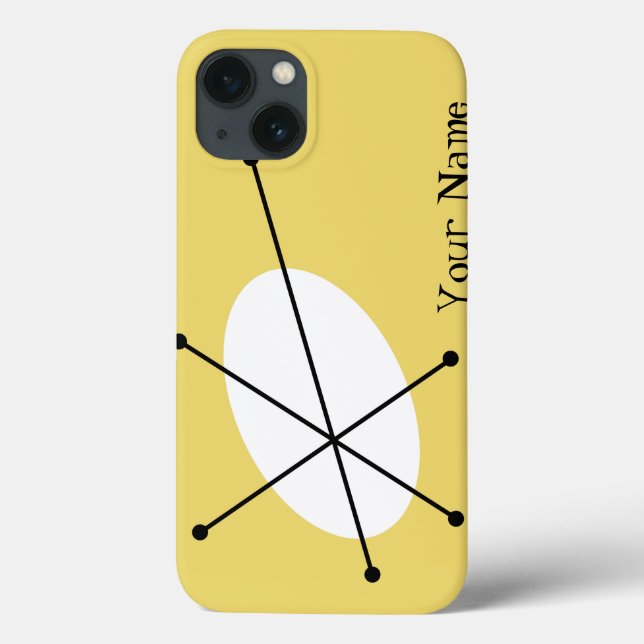Caso iPad Amarelo Dazzle 'Seu Nome' (Verso)