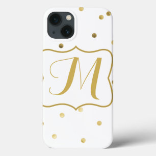 Caso IPAD do Monograma de Confetti Dourado