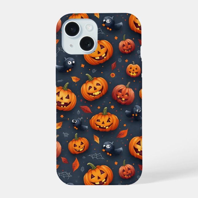 Caso iPhone15 com tema Halloween (Verso)