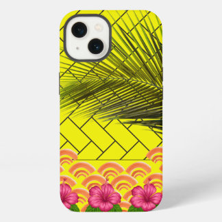 Caso iPhone 13 Monograma Personalizado - Amarelo