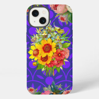 Caso iPhone 13 Monograma Personalizado, Matriz Flo