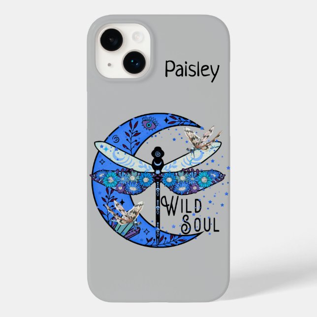 Caso iPhone 14 Plus com Dragonflies (Verso)