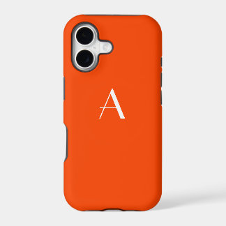 Caso iPhone 5 de Monograma Vermelho Laranja