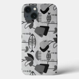 Caso iPhone 6 de Padrão Atômico Preto e Branco