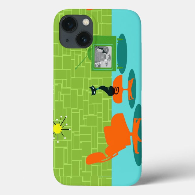Caso iPhone 6 do Gatinho de Idade do Espaço Retroa (Verso)