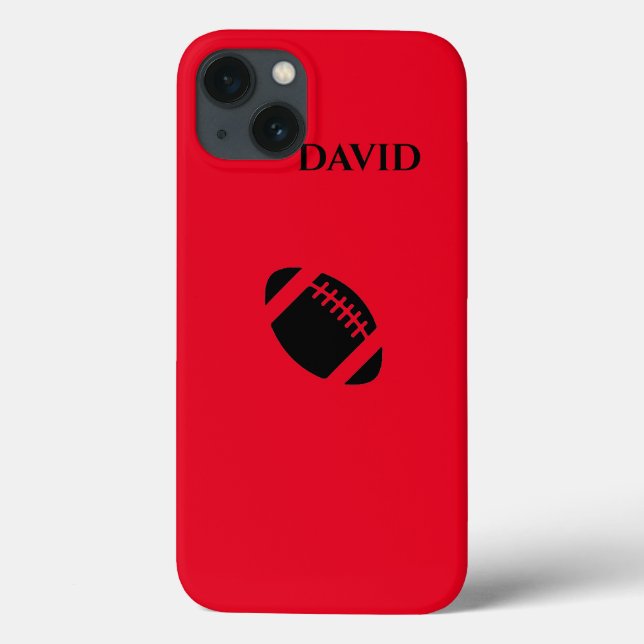 Caso iPhone/iPad de futebol com nome personalizado (Verso)