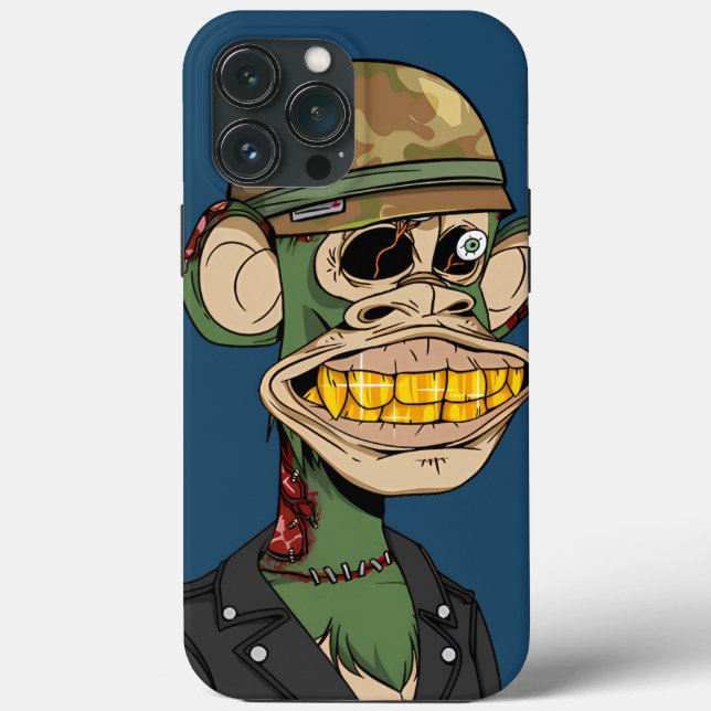 Caso iPhone / iPad do soldado macaco Zombie (Verso)