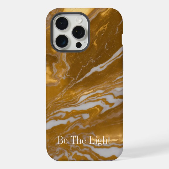 Caso Luxurioso Dourado Marble iPhone/iPad (Verso)