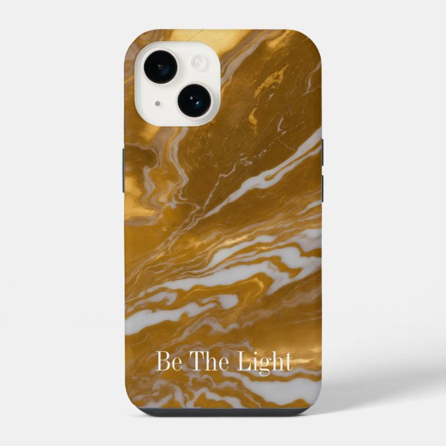 Caso Luxurioso Dourado Marble iPhone/iPad (Verso)
