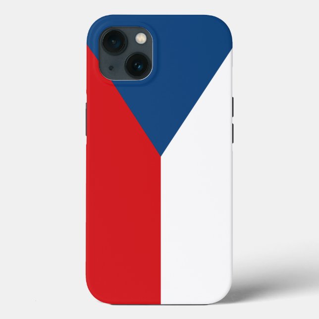 Caso-Mate Apple Patriótico, bandeira checa (Verso)