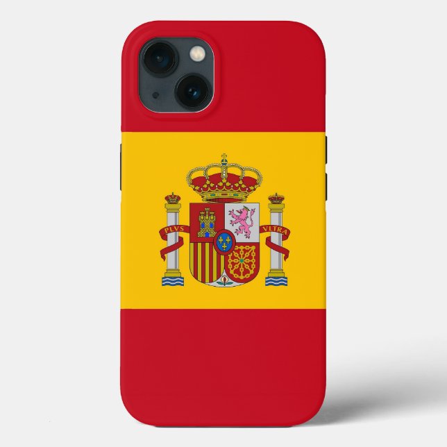 Caso-Mate Apple Patriótico, bandeira de Espanha (Verso)