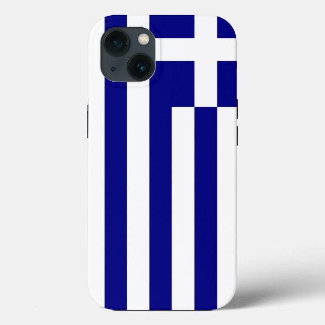 Caso-Mate Apple Patriótico, Bandeira de Grécia (Verso)