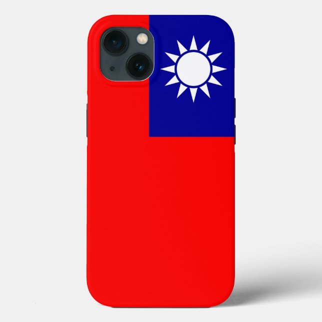 Caso-Mate Apple Patriótico, bandeira de Taiwan (Verso)