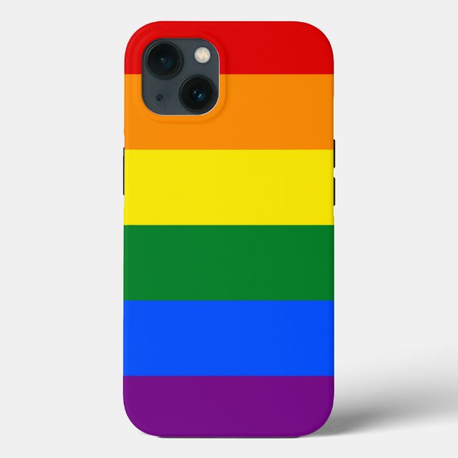 Caso-Mate Apple Patriótico, bandeira LGBT Arco-Íri (Verso)