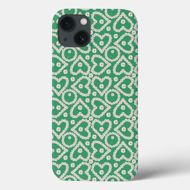 Caso-Mate iPad: Cadeias de margarida em verde (Verso)