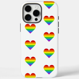 Caso Máx do Rainbow Heart Pattern iPhone 16 Pro