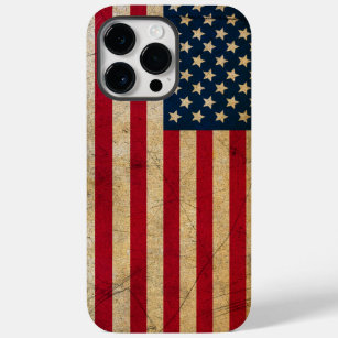 Caso Máx do Vintage American Flag iPhone 14 Pro