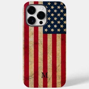 Caso Máx do Vintage American Flag iPhone 14 Pro