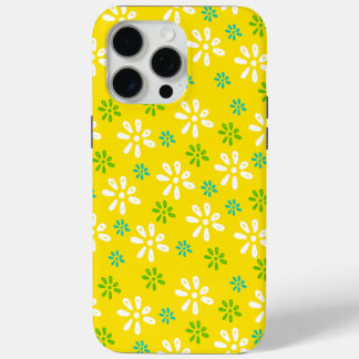 Caso Máximo de Padrão de Flores Amarelas iPhone 15
