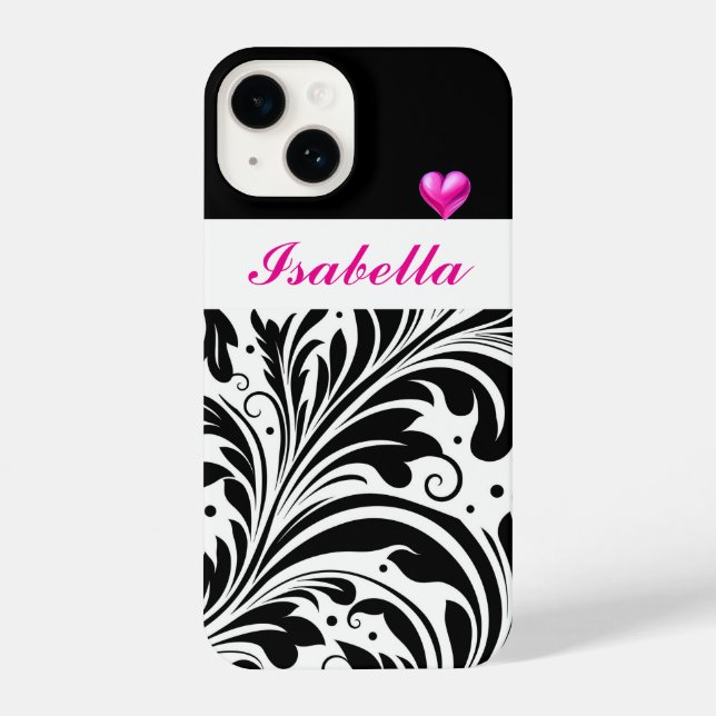 Caso Personalizado de Trendy Black & White iPhone  (Verso)