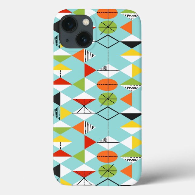Caso Retro Harlequin Pattern iPhone 6/6S (Verso)