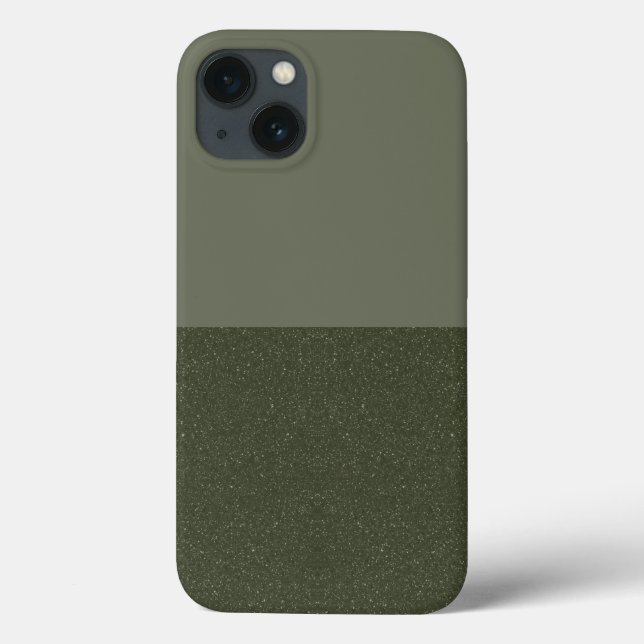 Caso verde iPhone 13 de dois tons - Personalizável (Verso)