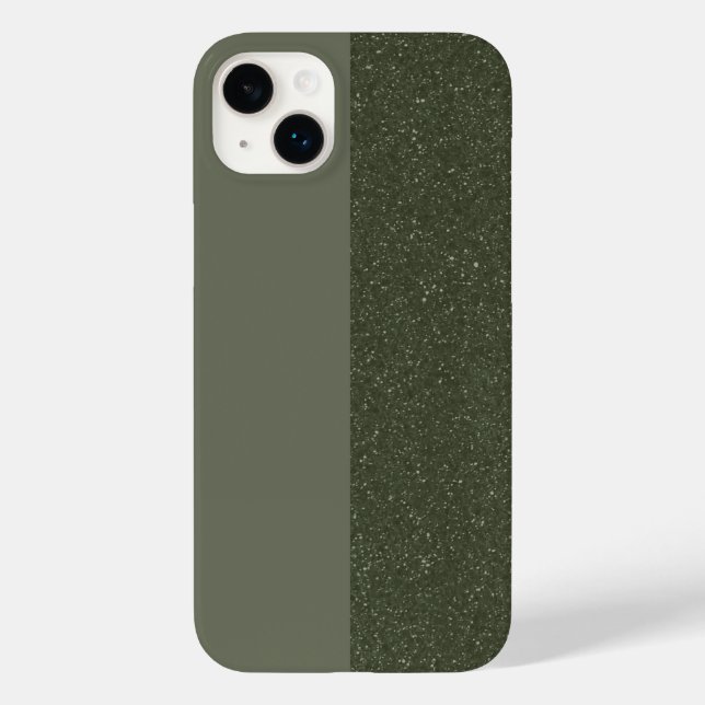Caso verde iPhone 14 Plus de Moss de Dois Tons (Pe (Verso)