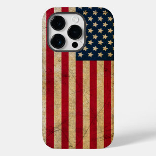Caso Vintage American Flag Apple iPhone 14 Pro
