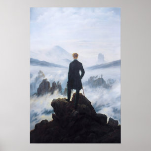 Caspar David Friedrich Impressão Andarilho Acima d