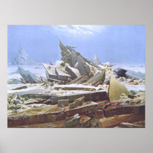 Caspar David Friedrich - Poster do Mar Polar 1824
