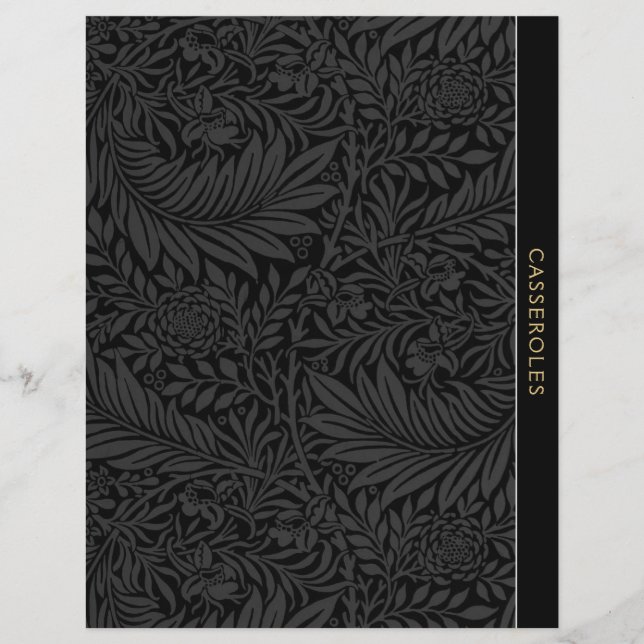 Casseroles | Divisor de Receitas | Vintage Black F (Frente)